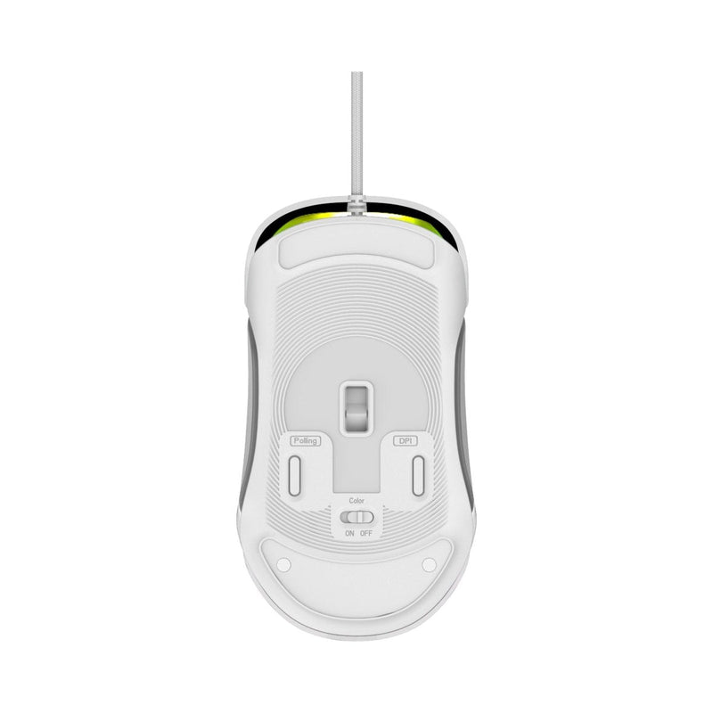 ANT ESPORTS GM610 CRYSTAL RGB WIRED GAMING MOUSE - WHITE - SWIFT PERIPHERALSAEPP0049
