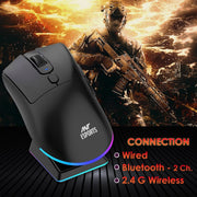 ANT ESPORTS GM900 WIRELESS OPTICAL GAMING MOUSE WITH CHARGING DOCK - BLACK - SWIFT PERIPHERALSAEPP0198