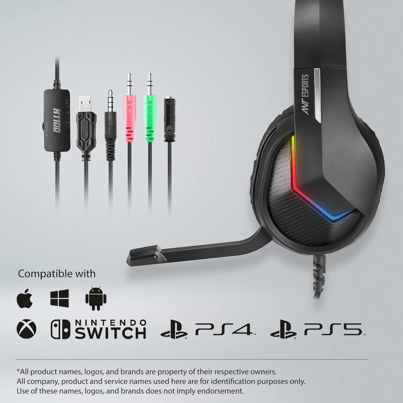 ANT ESPORTS H1100 PRO AUTO RGB WIRED GAMING HEADSET (BLACK) - SWIFT PERIPHERALSAEPP0022