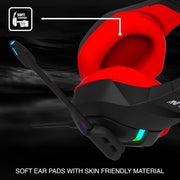 ANT ESPORTS H530 BLACK RED GAMING HEADSET - SWIFT PERIPHERALS100191