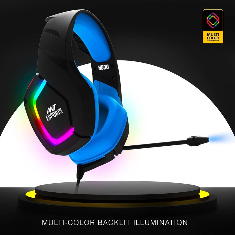 ANT ESPORTS H530 RGB GAMING HEADSET - BLACK BLUE - SWIFT PERIPHERALSAESP0123