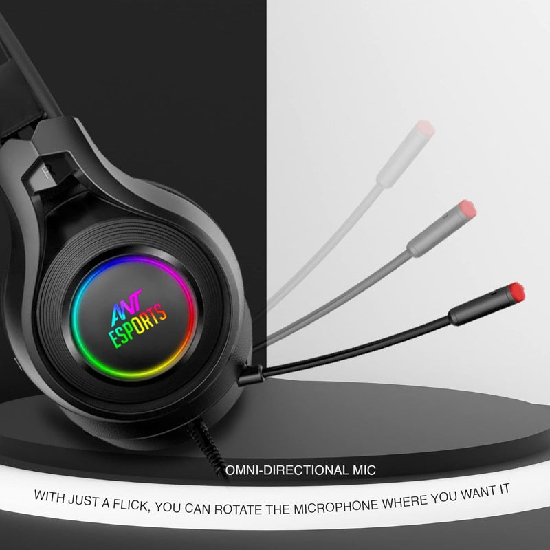 ANT ESPORTS H570 USB 7.1 SURROUND SOUND WIRED GAMING HEADSET - BLACK - SWIFT PERIPHERALSAESP0121