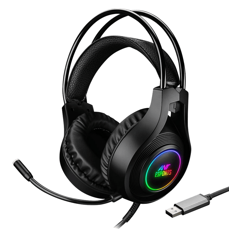 ANT ESPORTS H570 USB 7.1 SURROUND SOUND WIRED GAMING HEADSET - BLACK - SWIFT PERIPHERALSAESP0121
