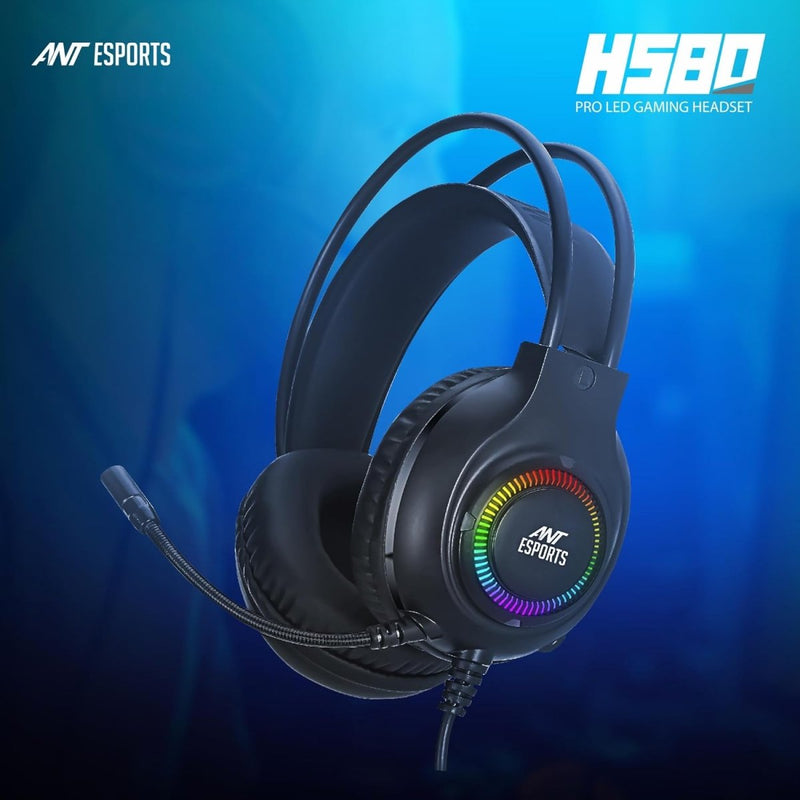 ANT ESPORTS H580 PRO RGB GAMING HEADSET - BLACK - SWIFT PERIPHERALS1090290