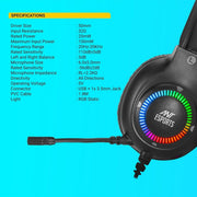 ANT ESPORTS H580 PRO RGB GAMING HEADSET - BLACK - SWIFT PERIPHERALS1090290
