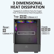 ANT ESPORTS ICE 100 MID - TOWER ATX CABINET - SWIFT PERIPHERALS1082482