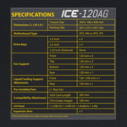 ANT ESPORTS ICE 120AG MID - TOWER ATX CABINET - SWIFT PERIPHERALS100292