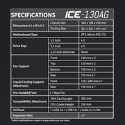 ANT ESPORTS ICE 130AG MID - TOWER ATX CABINET - SWIFT PERIPHERALS100293