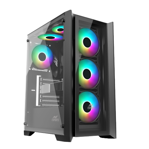 ANT ESPORTS ICE - 170TG ATX MID TOWER CABINET BLACK - SWIFT PERIPHERALS1088909