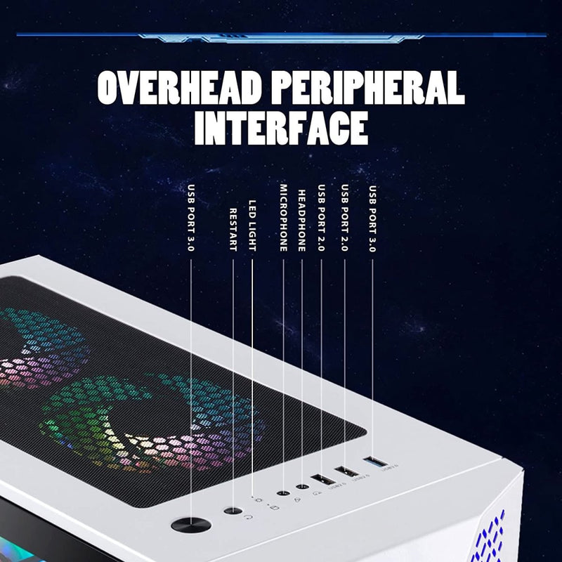 ANT ESPORTS ICE 280TG MID - TOWER ATX CABINET WHITE - SWIFT PERIPHERALS1081951