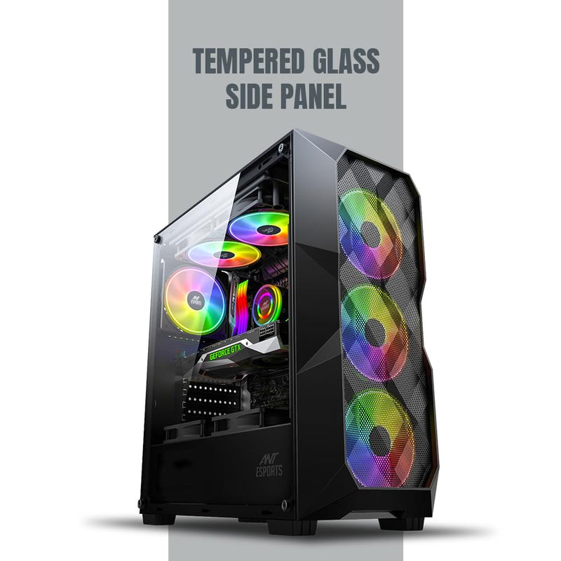 ANT ESPORTS ICE - 300 MESH MID - TOWER CABINET - BLACK - SWIFT PERIPHERALS1082324
