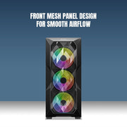 ANT ESPORTS ICE - 300 MESH MID - TOWER CABINET - BLACK - SWIFT PERIPHERALS1082324