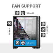 ANT ESPORTS ICE 311MT MID - TOWER ATX CABINET - SWIFT PERIPHERALS106046
