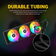 Ant Esports ICE - 360 360mm ARGB AIO CPU Liquid Cooler - Black - SWIFT PERIPHERALSICE-360-ARGB