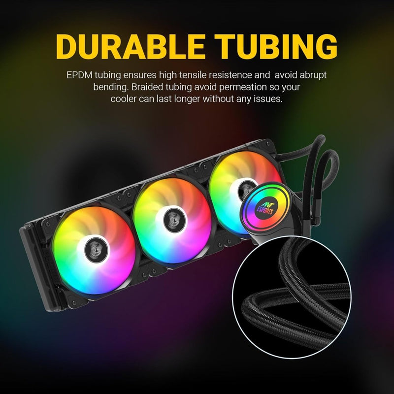ANT ESPORTS ICE - 360 ARGB 360MM AIO LIQUID COOLER BLACK - SWIFT PERIPHERALS1085936