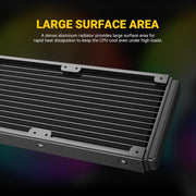 ANT ESPORTS ICE - 360 ARGB 360MM AIO LIQUID COOLER BLACK - SWIFT PERIPHERALS1085936