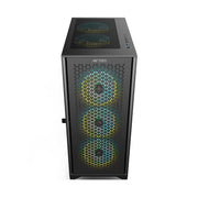 Ant Esports ICE - 4000 RGB Mid Tower Gaming Cabinet with three Pre - Installed 120mm ARGB Fans - SWIFT PERIPHERALSICE-4000RGB-BLACK
