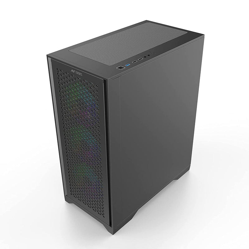Ant Esports ICE - 4000 RGB Mid Tower Gaming Cabinet with three Pre - Installed 120mm ARGB Fans - SWIFT PERIPHERALSICE-4000RGB-BLACK