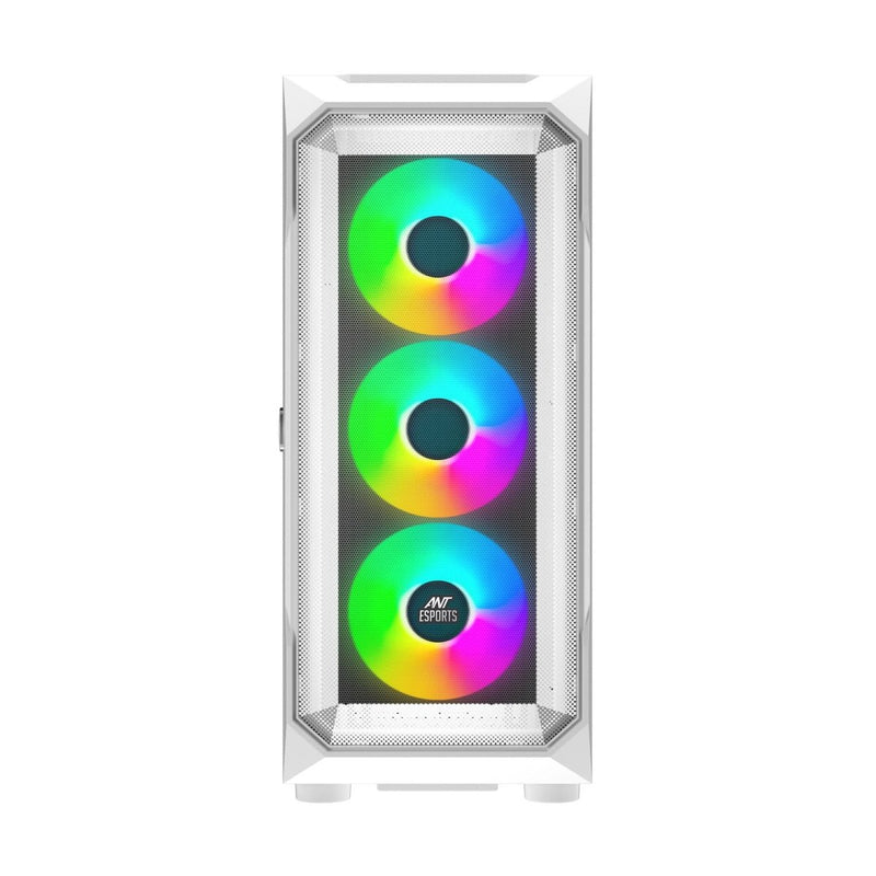ANT ESPORTS ICE - 410TG MID TOWER ARGB CABINET WHITE - SWIFT PERIPHERALS1088326