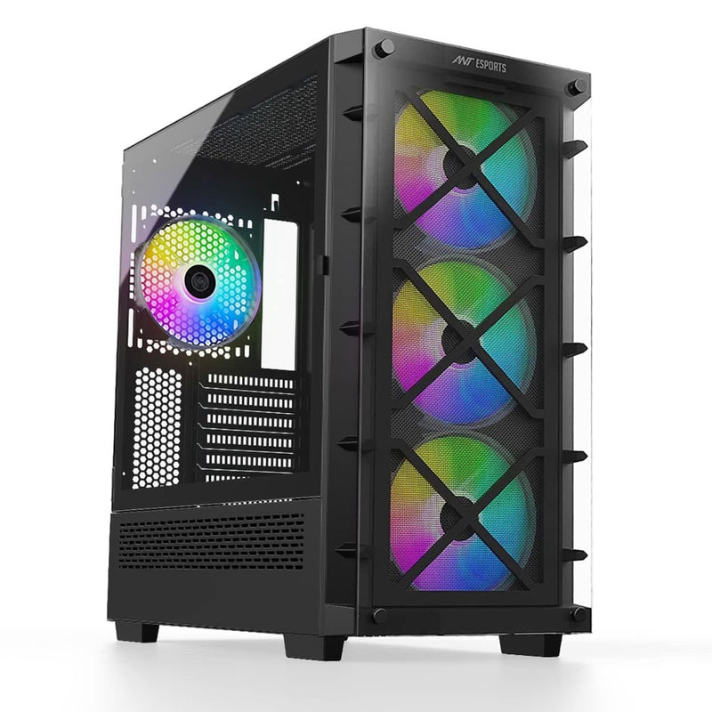 ANT ESPORTS ICE 5000 RGB MID - TOWER E - ATX CABINET BLACK - SWIFT PERIPHERALS107977