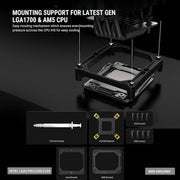 ANT ESPORTS ICE - C612 DIGITAL ARGB 120MM CPU AIR COOLER - SWIFT PERIPHERALS1090104