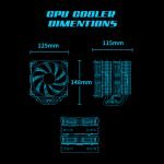 ANT ESPORTS ICE - C621 DUAL TOWER ARGB AIR CPU COOLER - SWIFT PERIPHERALSCooler-004
