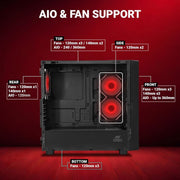 ANT ESPORTS ICE DIGITAL C3 MID TOWER GAMING CABINET - BLACK - SWIFT PERIPHERALS1090167
