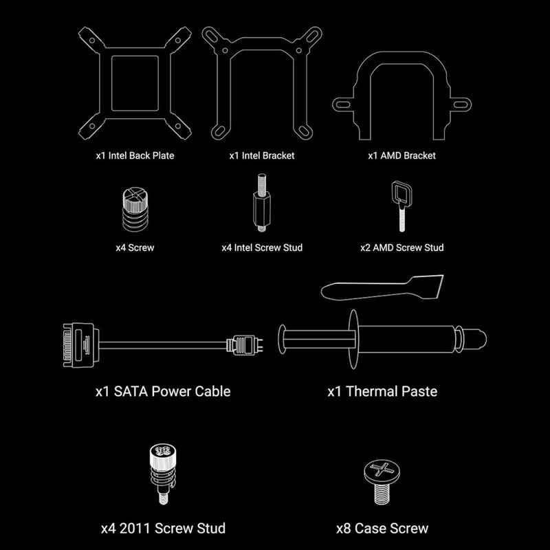 ANT ESPORTS ICE FLOW 240MM AIO LIQUID COOLER ARGB BLACK - SWIFT PERIPHERALS1088308