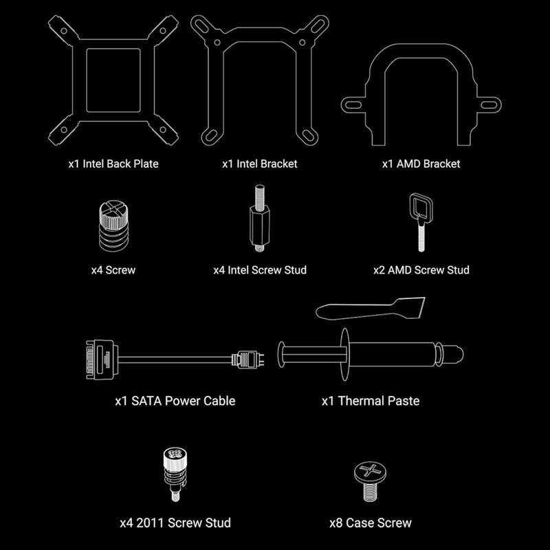 ANT ESPORTS ICE GLOW 240MM AIO LIQUID COOLER ARGB WHITE - SWIFT PERIPHERALS1088066