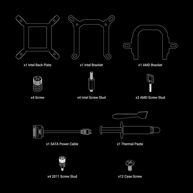 ANT ESPORTS ICE GLOW 360MM AIO LIQUID COOLER ARGB WHITE - SWIFT PERIPHERALS1088067