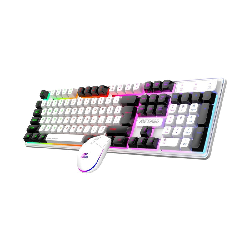 ANT ESPORTS KM1610 PRO BACKLIT GAMING COMBO KIT BLACK & WHITE (R - 41183733) - SWIFT PERIPHERALSAEPP0126
