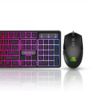 ANT ESPORTS KM1650 RGB MEMBRANE WIRED GAMING KEYBOARD & RGB MOUSE COMBO - BLACK - SWIFT PERIPHERALS1093966