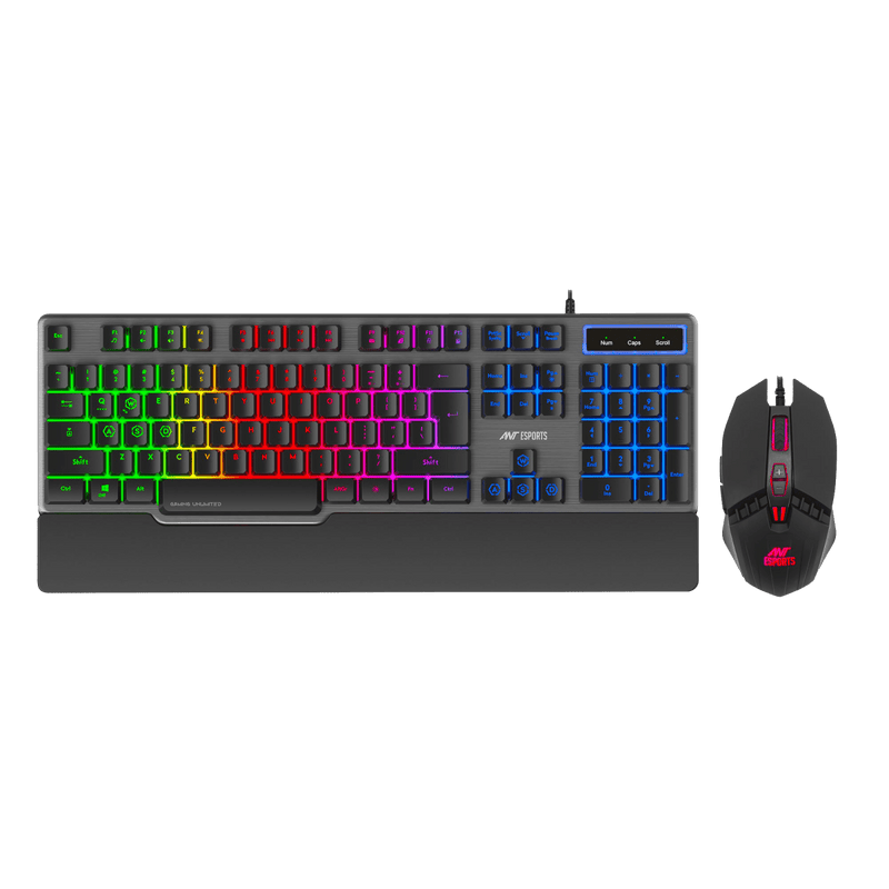 ANT ESPORTS KM500 PRO BACKLIT WIRED GAMING KEYBOARD AND MOUSE COMBO - BLACK - SWIFT PERIPHERALS1082299