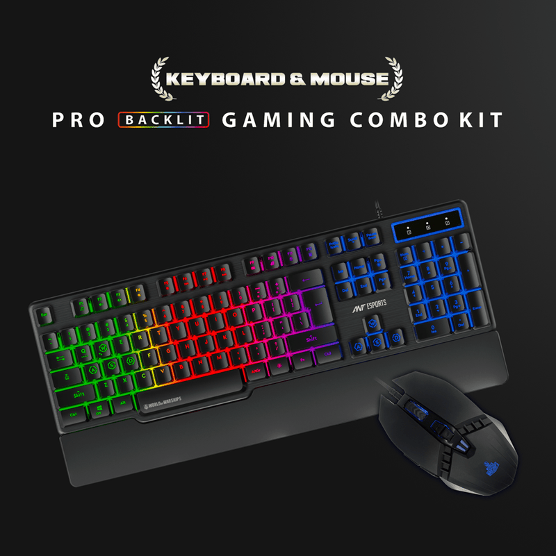 ANT ESPORTS KM500W GAMING KEYBOARD AND GAMING MOUSE COMBO (BIS.R - 41179400) - SWIFT PERIPHERALSAESP0049