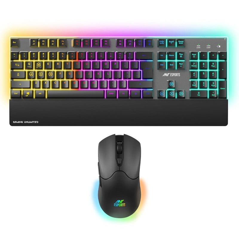 ANT ESPORTS KM550 PRO WIRELESS GAMING KEYBOARD AND MOUSE COMBO (BLACK) - SWIFT PERIPHERALS1093226