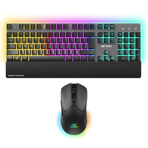 ANT ESPORTS KM550 PRO WIRELESS GAMING KEYBOARD AND MOUSE COMBO (BLACK) - SWIFT PERIPHERALS1093226