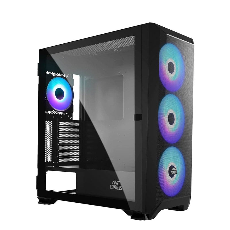 ANT ESPORTS MID - TOWER E - ATX 711 AIR CABINET BLACK - SWIFT PERIPHERALS1086244