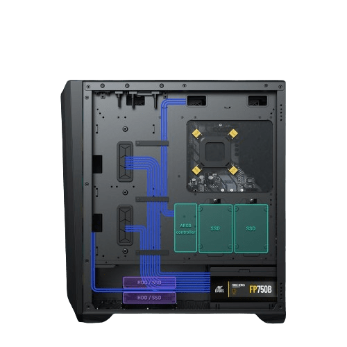 ANT ESPORTS MID - TOWER E - ATX 711 AIR CABINET BLACK - SWIFT PERIPHERALS1086244