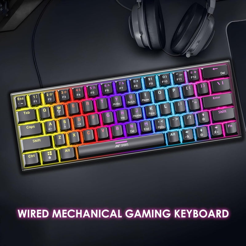 ANT ESPORTS MK1200 MINI 60% RGB MECHANICAL GAMING KEYBOARD - SWIFT PERIPHERALS103593