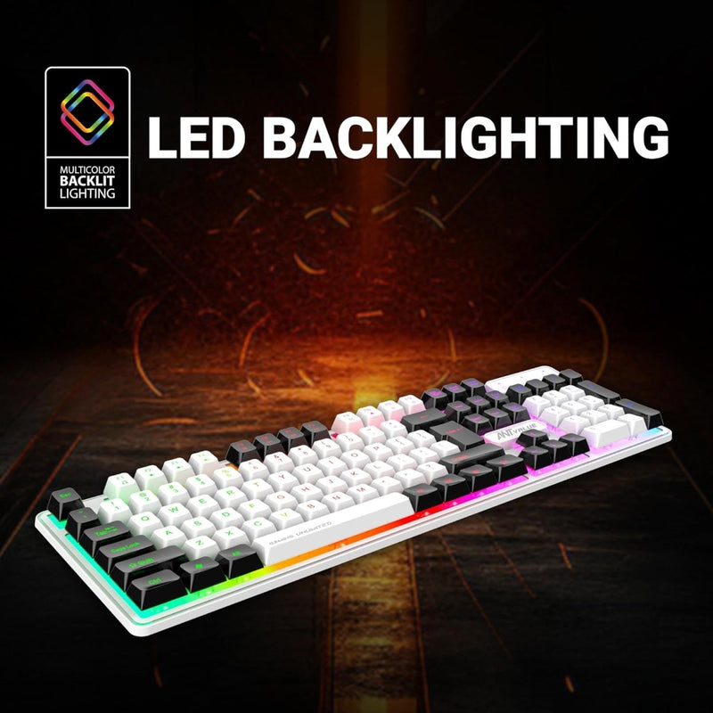 ANT ESPORTS MK1700 PRO BACKLIT GAMING KEYBOARD - WHITE / BLACK (R - 41183733) - SWIFT PERIPHERALSAEPP0123