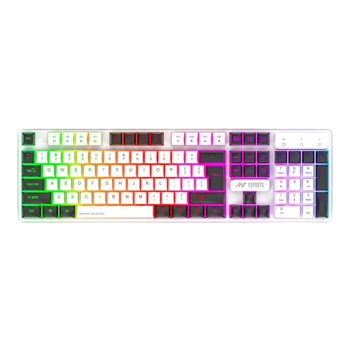 ANT ESPORTS MK1700 PRO BACKLIT GAMING KEYBOARD - WHITE / BLACK (R - 41183733) - SWIFT PERIPHERALSAEPP0123