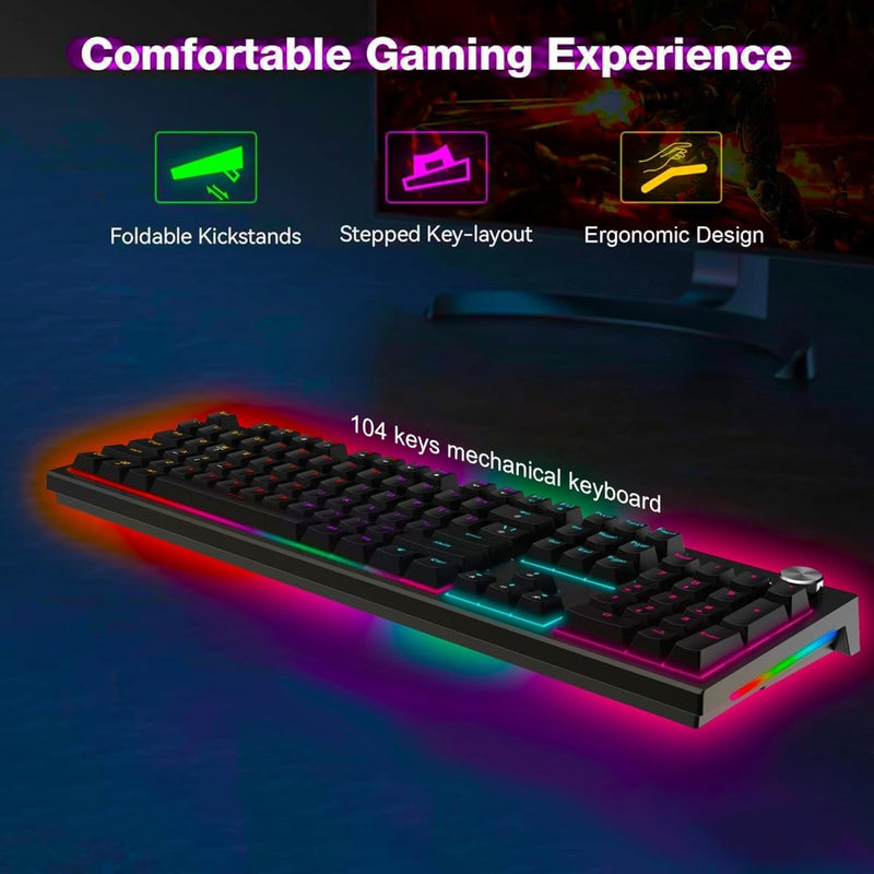 ANT ESPORTS MK1850 MECHANICAL WIRED GAMING KEYBOARD RED SWITCH HOT - SWAP MECH KEYBOARD - BLACK - SWIFT PERIPHERALS1092652