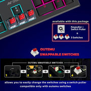 ANT ESPORTS MK1850 MECHANICAL WIRED GAMING KEYBOARD RED SWITCH HOT - SWAP MECH KEYBOARD - BLACK - SWIFT PERIPHERALS1092652