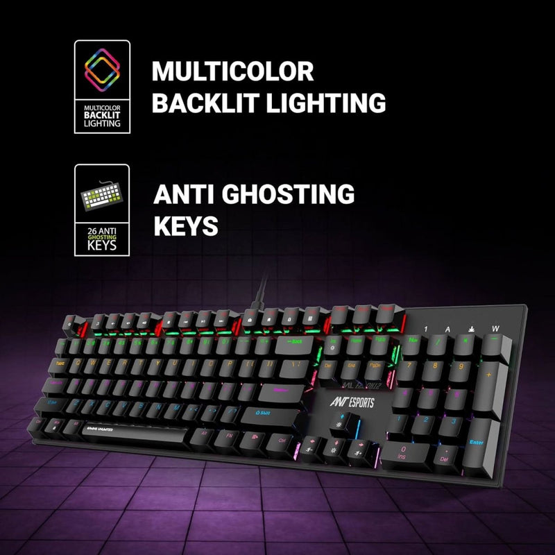 ANT ESPORTS MK3200 RGB MECHANICAL GAMING KEYBOARD - SWIFT PERIPHERALS100964