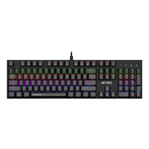 ANT ESPORTS MK3200 V2 MECHANICAL GAMING KEYBOARD MULTICOLOR LED BACKLIT WIRED - BLACK (RED SWITCH) (R - 41183733) - SWIFT PERIPHERALSAEPP0084