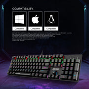 ANT ESPORTS MK3200 V2 MECHANICAL GAMING KEYBOARD MULTICOLOR LED BACKLIT WIRED - BLACK (RED SWITCH) (R - 41183733) - SWIFT PERIPHERALSAEPP0084