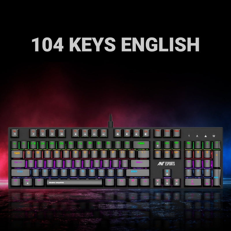 ANT ESPORTS MK3200 V2 MECHANICAL GAMING KEYBOARD MULTICOLOR LED BACKLIT WIRED - BLUE SWITCH - SWIFT PERIPHERALS1094049