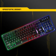ANT ESPORTS MK700 PRO BACKLIT RAINBOW COLOR GAMING KEYBOARD - SWIFT PERIPHERALS100965