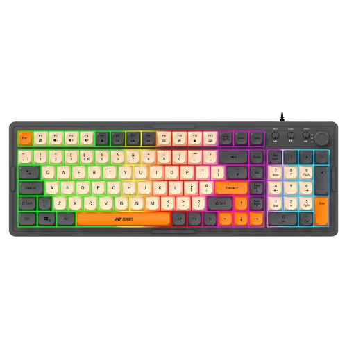ANT ESPORTS MK800 PRO GAMING KEYBOARD (GREY, BEIGE, ORANGE) - SWIFT PERIPHERALSAEPP0232