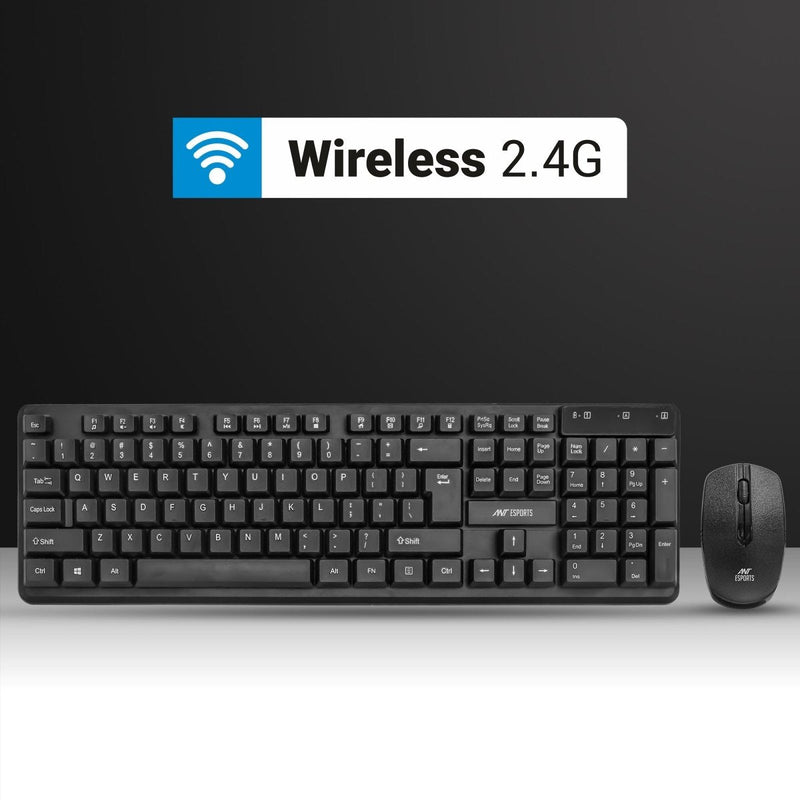 ANT ESPORTS MKWM2023 WIRELESS KEYBOARD & MOUSE COMBO (BLACK) R - 41211141 - SWIFT PERIPHERALSAEPP0051